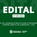 Prefeitura de Montanha abre Chamada Pública para compra de alimentos da agricultura familiar
