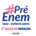 Pré-Enem Espírito Santo realiza último aulão de redação de 2026 neste sábado (31)